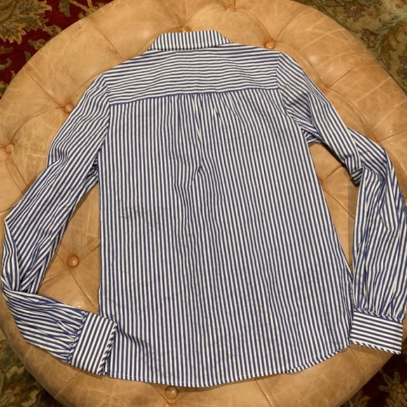 Kate Spade Silk Striped Ruffle Blouse - Picture 9 of 10